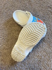 Crocs SpongeBob & Patrick White Clog Sandals Size 8 Cartoon Slip On