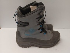 COLUMBIA Boots WATERPROOF Snow Hiking 200grams Sz 7 UNISEX Black Omni-heat