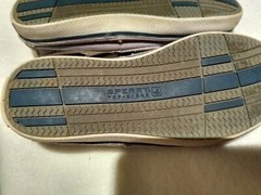 Sperry Top-Sider CRUZ – size 1M / 32.5 EUR – Grey leather trim, light blue canva