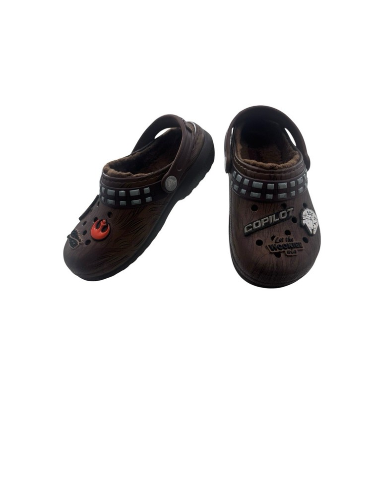 Crocs Star Wars Chewbacca Classic Fur Lined Clogs Shoes Kids Child size 13