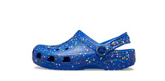 CROCS UNISEX kids paint splatter blue CLASSIC CLOG toddler sz 6 new nwt
