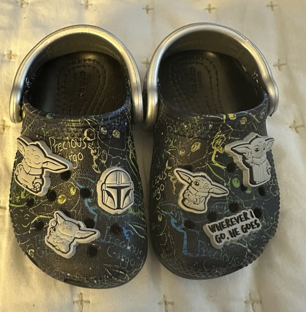 Crocs x Disney Star Wars Mandalorian Grogu Classic Clogs Toddler/Kids sz. C5