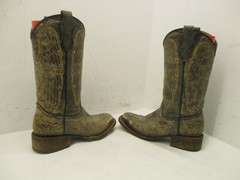 CORRAL Distressed Leather Square Toe Cross Wing Cowboy Boots Sz 2 T Style A1032