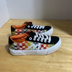 VTG Mudd Checker Pattern Sneakers Multicolored Childers Size 3 Racing