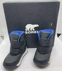 NEW SOREL TODDLER Whitney II Strap Coal/Charbon WP Winter Boots SIZE 4