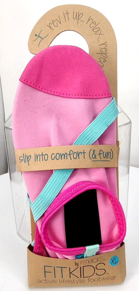 FitKids Active Play Pool Sand Breathable Pink Med Comfort Fold & Go Footwear