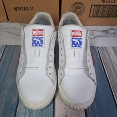 Puma Clyde Core Leather Casual Red White & Blue Shoes Low Top Sneakers Size 6C
