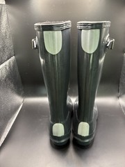 Hunter Original Tall Rain Boots High Gloss Dark Gray Girls 3, Boys 2