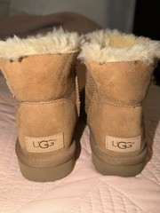 UGG Classic Mini Brown Suede Sheepskin Lined Pull-On Ankle Boots US 5