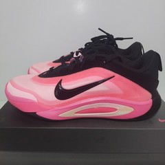 Nike Kids Size 5Y A’One GS Low Top Basketball Shoes Coral/Pink/Black HF7001-001