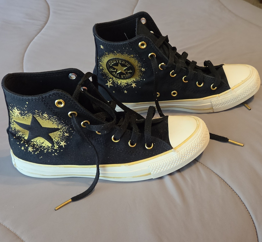 Converse Chuck Taylor All Star High Top Canvas Star Print Kids 4 A12879C