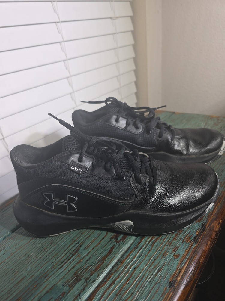Under Armour Men Sneakers Lockdown 11.5 Shoes, Black/Silver LD7