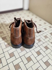 B B Walker Childrens Brown Suede Leather Lace-Up Boots 8.5″ Insole Ankle Vintage