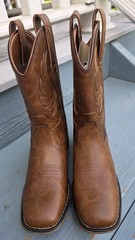 Rollda Kids Square Toe Unisex Sturdy Cowboy Boots Brown – US Kids Size 4