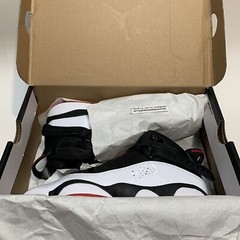 Jordan 6 Rings Black White Varsity Red Big Kids Size 5Y Youth EU 37.5 323419-067