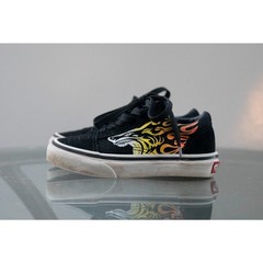 VANS Old Skool Ferocious Lion Flame Racing Kids Size 11