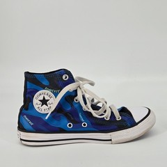 Converse Chuck Taylor All Star High Top Blue Camo Youth Sneakers Size 3