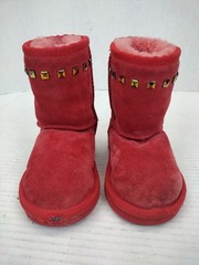 UGG Classic Short Toddler Size 6 Sherling Red Fur Winter Boots Kids UK 5 EU 22.5