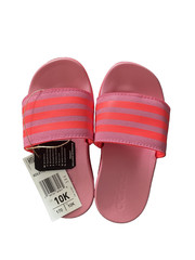 New Comfortable Rubber Pink Mens 3 stripes Adilette Size 10K W Sandals GV7887
