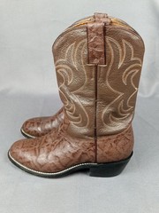Justin Cowboy Boot Youth Junior Kid Shoe Size 5.5 Western Round Toe Casual Rodeo