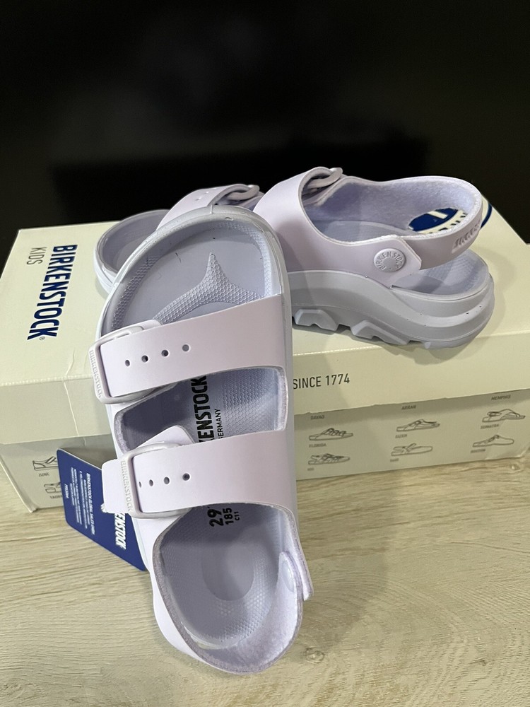 Birkenstock Kids Mogami Adjustable Strap Closure Sandals Icy Purple Size 30 / 12