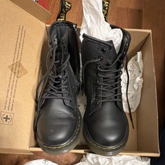 Dr. Martens 1460 J Leather Black Unisex Kids Combat Boots US 1 EU 32 UK 13