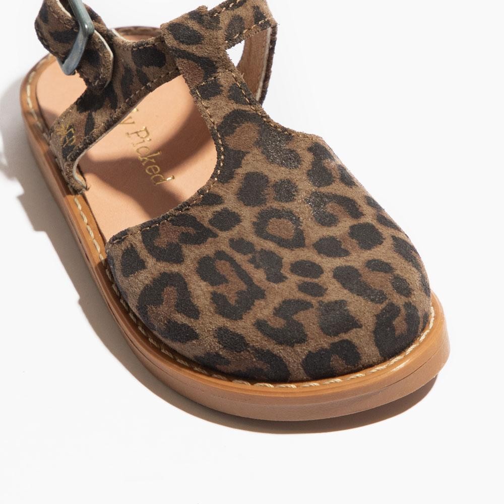 Freshly Picked Leopard Newport Clog sandals toddler sz 6 girls shoes