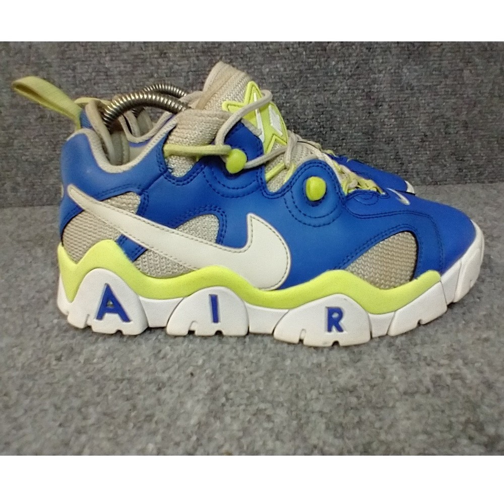Nike Air Barrage Low Blue Volt Yellow Kids Sneakers FN6972-480 Size 6Y