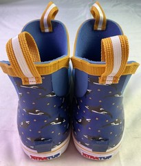 Xtratuf Kid’s Ankle Deck Boots-Light Blue/Whale Pattern-Size: 4