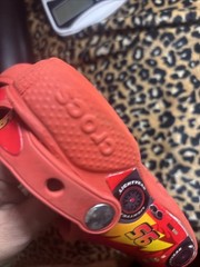 CROCS x CARS Lightning McQueen Disney Pixar Red Clogs Water Shoes Kids Size 10