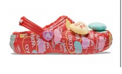 Kids Crocs Classic Lined Elevated Sweethearts Clogs ‚Red multi‘ 207814-610 NWB