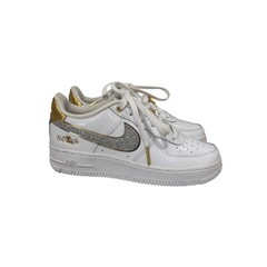 Nike Air Force 1 Low NOLA New Orleans White Gold Silver DZ5292-100 Kids Size 4Y