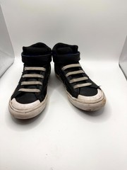 Converse Pro Blaze Strap 666049C Unisex Kids 1 Sneaker Black Blue Leather Shoes