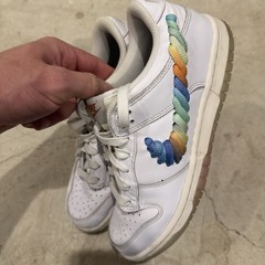 Nike Dunk Low GS ‚Rainbow Swoosh‘ GS 4.5Y White Multicolor Shoes FN4861-100