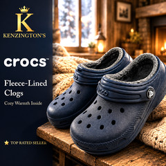 Crocs Classic Lined Clogs Toddler unisex C10 Blue Fleece Lined Slip On Shoes