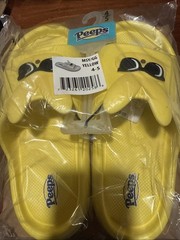 Peeps Youth Plush Yellow Bunny Slippers, Size 4-5 New