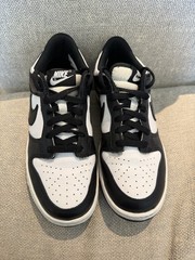 Nike Black White Colorblock Low Top Lace Up Teens Athletic Sneaker Rubber