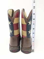 Durango Lil Rebel 8″ Cowboy Western Boots US Flag Kids 4 M DBT0160 4th Of July