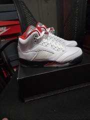 Size 4y (GS) – Jordan 5 Retro 2020 Mid Fire Red