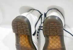 Doc Martens White Leather Kids Junior Boots Size 4M 5L US Air Wair 1460J