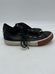 Converse Chuck Taylor All Star Leather Ox Sneakers 661868C Black/White Jr. US 13