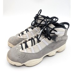 Air Jordan 6 Rings Big Kids Basketball Shoes Light Grey/White Size US7Y EU40