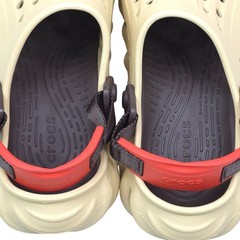 Crocs Echo Clog K Sandals With Adjustable Red Strap Rugged Outdoor Kids J5