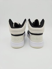 Adidas Hoops 3.0 Mid White/Black/Beige Kids Basketball Shoes IH7893 #A16