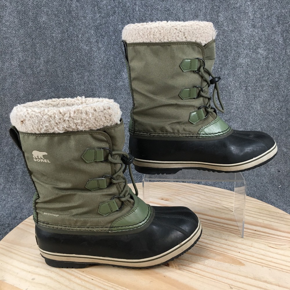 Sorel Yoot Pac Boots Youth 7 Waterproof Lace Up Winter Boot NY1962-371 Green