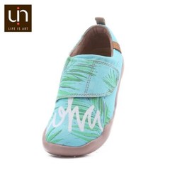 Kid Size UIN Slip On Shoes Canvas Comfortable Loafers „Aloha Green“