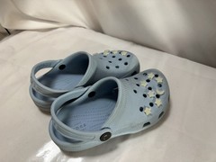 CROCS Classic Clogs Youth Child Light Blue Moon & Stars Slip On – US 13
