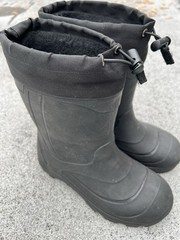 Kamik Snobuster 1 Boots Kids Size 4 Black Waterproof Snow Winter Cold Weather