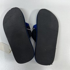 Kids Flip Flops, Size Medium (13-1), Black and Blue, New