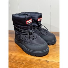 Hunter Cozy Waterproof Winter Snow Boot Kids 4 Navy Blue Insulated Puffer HJCOZY